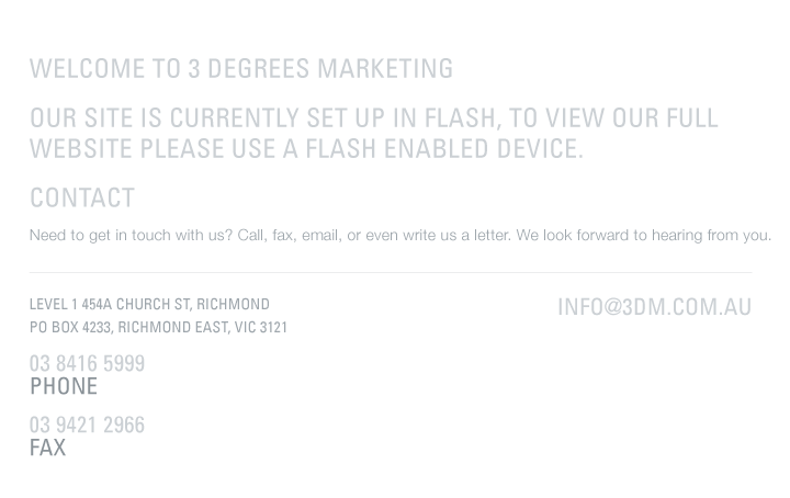 Welcome to 3 Degrees Marketing